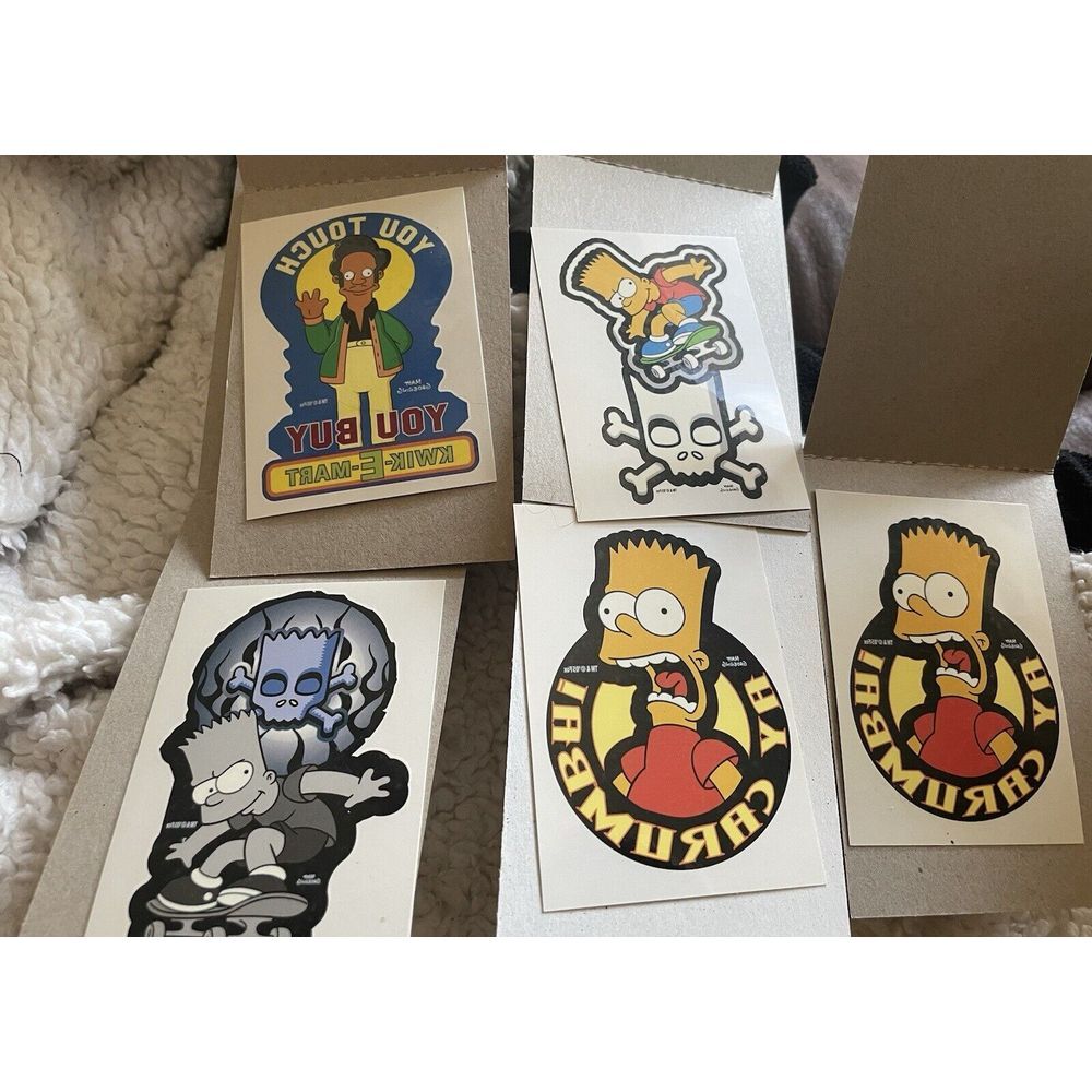 Lot of 5 2005 Simpsons Vending  temporary tattoos Brand‎ New